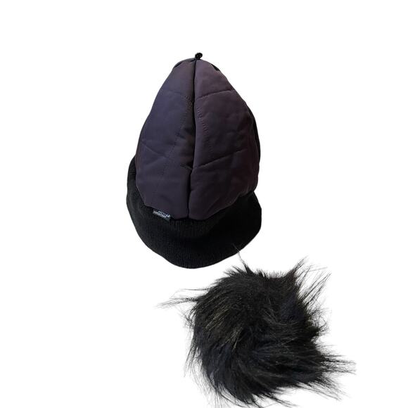 Artic Expedition Purple Quilted Beanie Removable Pom Pom Winter Hat Size S/M NWT - Picture 6 of 9
